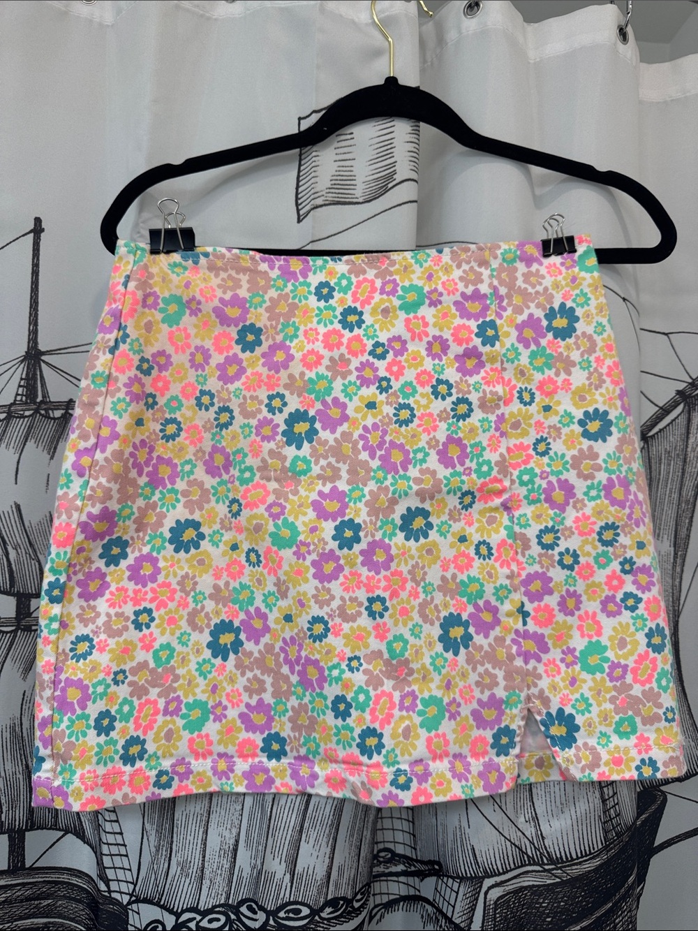 Wild Fable Retro Floral Mini Skirt
